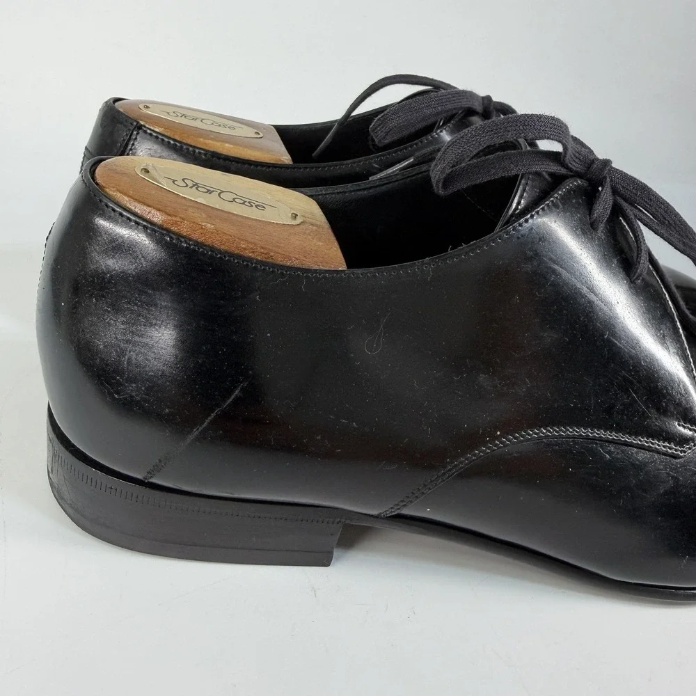 Ferragamo Tuxedo Shoes Mens 9 EE Patent Leather Oxford Formal Dress Lace Opera